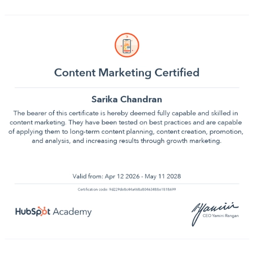 hubspot certification professional digital marketer in abudhabi