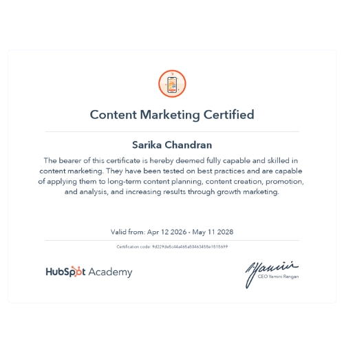 content marketing certificate professional digital marketer in abudhabi
